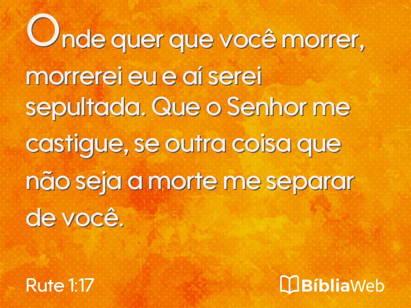 Rute 1:17 em imagem para compartilhar