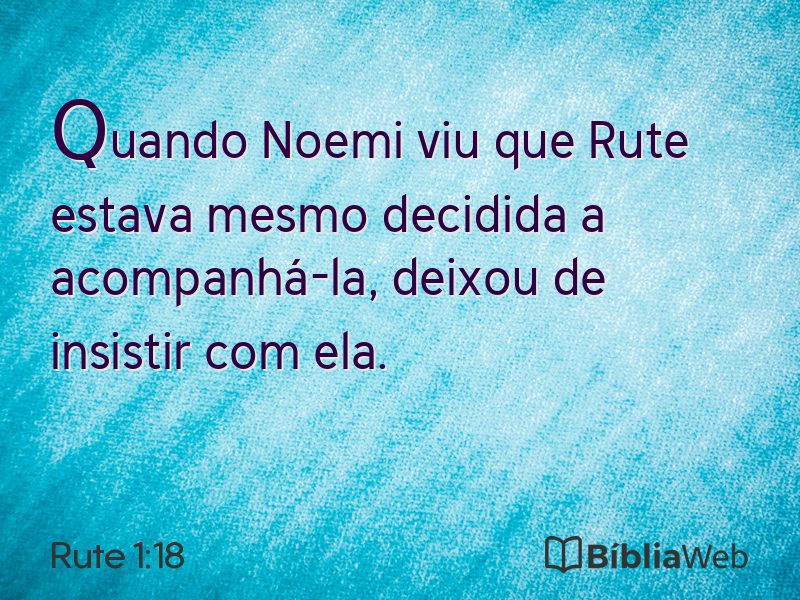 Rute 1:18 em imagem para compartilhar