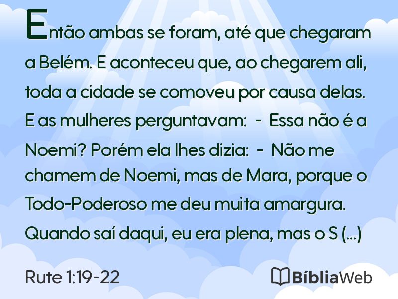 Rute 1:19-22 em imagem para compartilhar