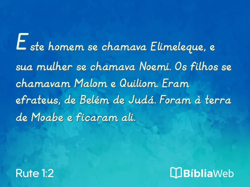 Rute 1:2 em imagem para compartilhar