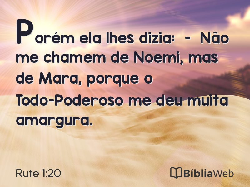 Rute 1:20 em imagem para compartilhar