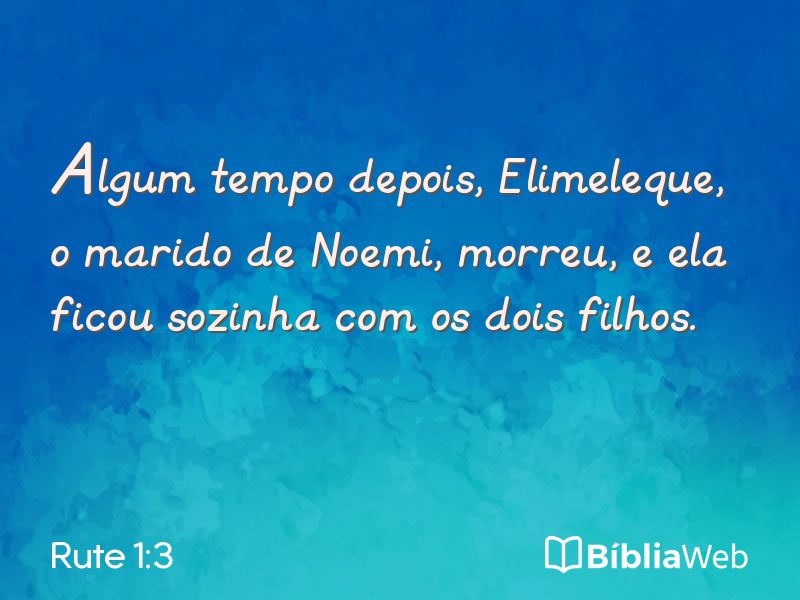 Rute 1:3 em imagem para compartilhar
