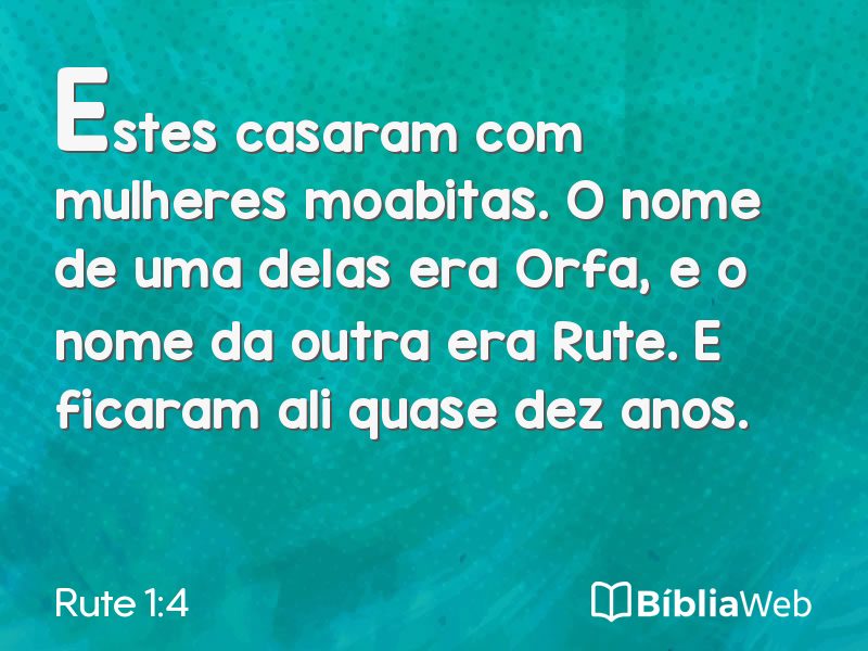 Rute 1:4 em imagem para compartilhar