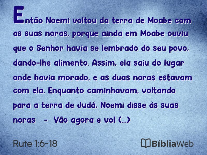 Rute 1:6-18 em imagem para compartilhar