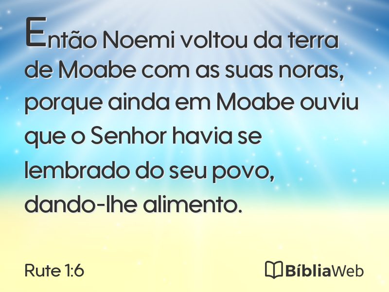 Rute 1:6 em imagem para compartilhar