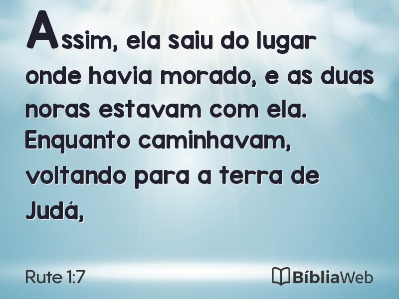 Rute 1:7 em imagem para compartilhar