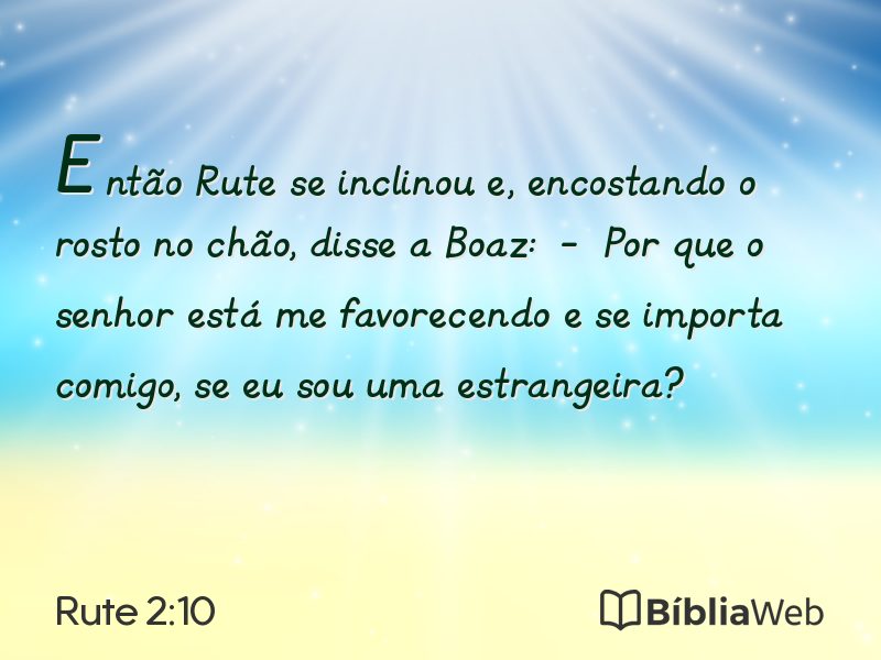 Rute 2:10 em imagem para compartilhar