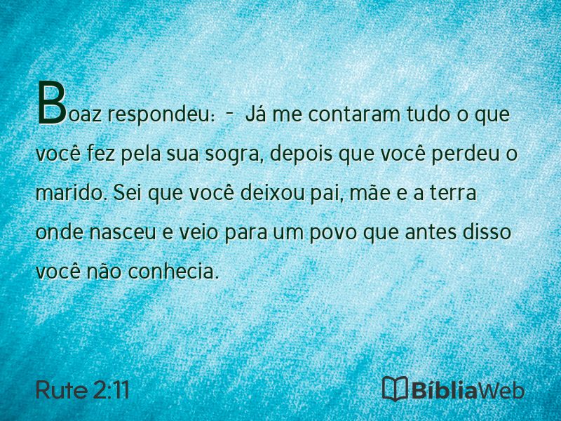 Rute 2:11 em imagem para compartilhar