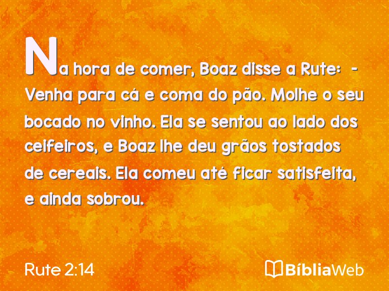 Rute 2:14 em imagem para compartilhar