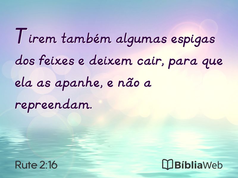 Rute 2:16 em imagem para compartilhar