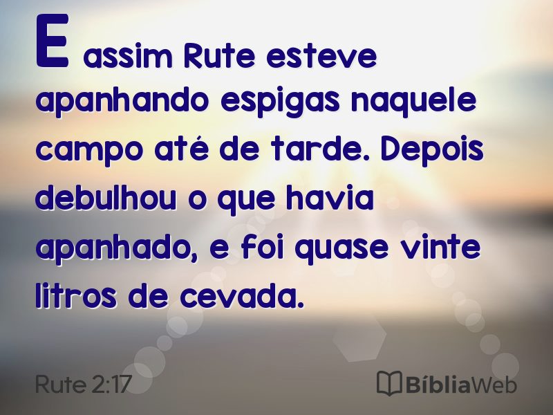 Rute 2:17 em imagem para compartilhar