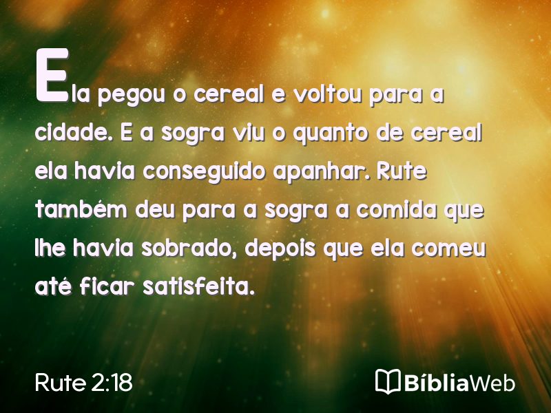 Rute 2:18 em imagem para compartilhar