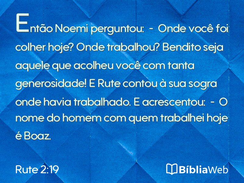 Rute 2:19 em imagem para compartilhar