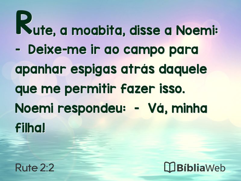 Rute 2:2 em imagem para compartilhar