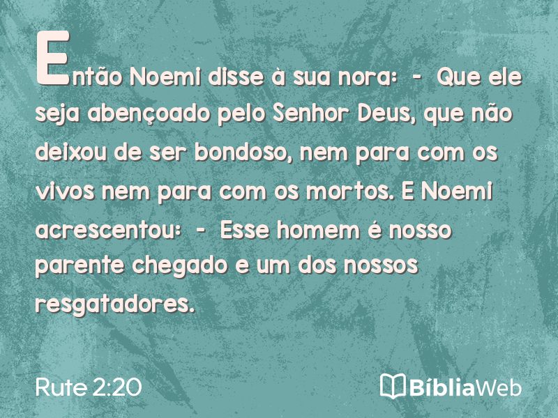 Rute 2:20 em imagem para compartilhar