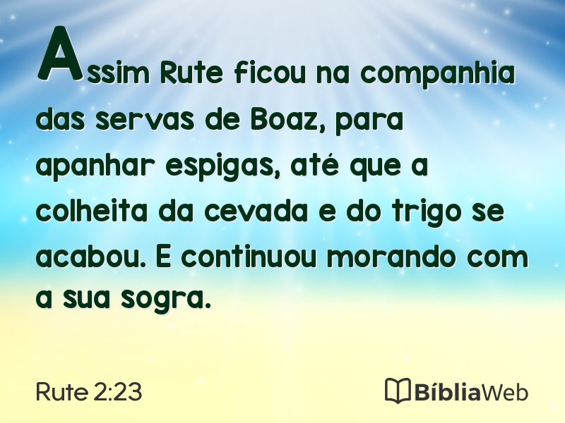 Rute 2:23 em imagem para compartilhar