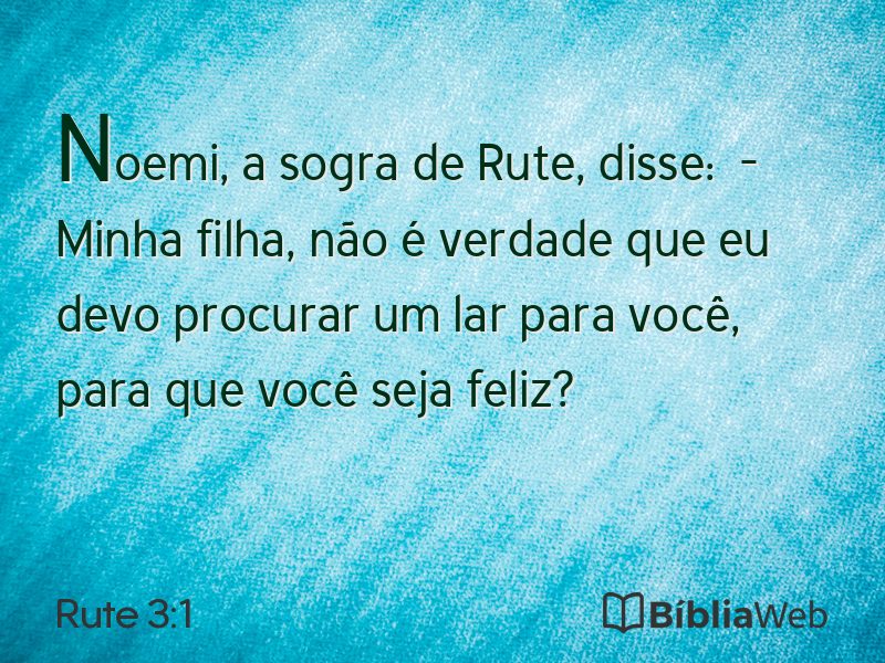 Rute 3:1 em imagem para compartilhar