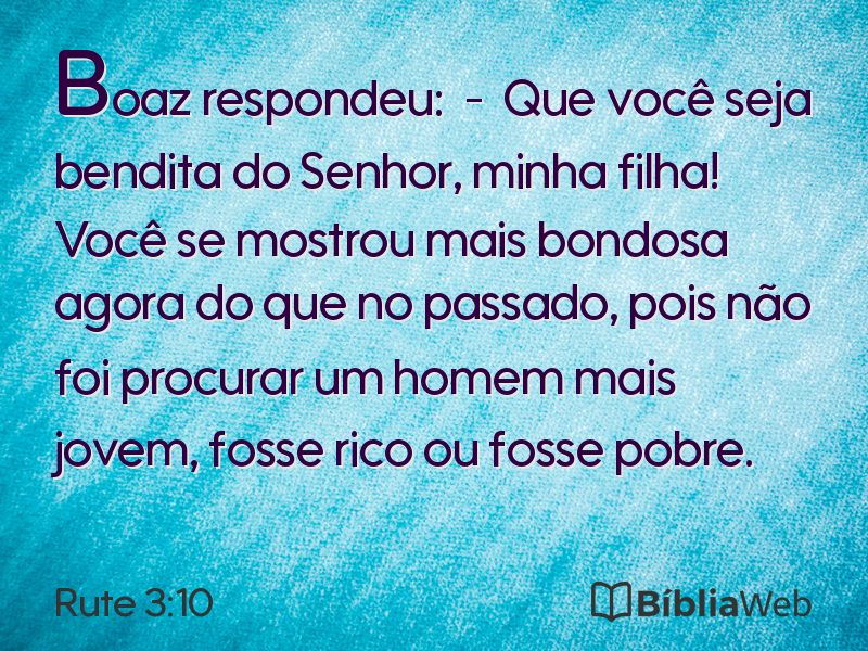 Rute 3:10 em imagem para compartilhar