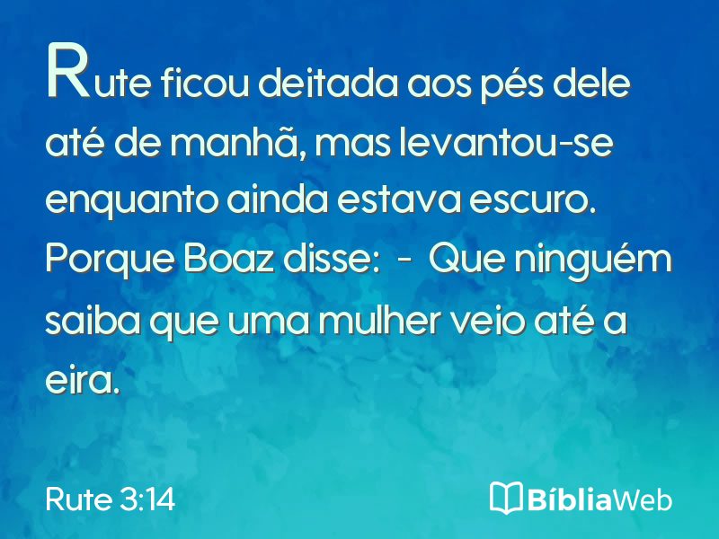 Rute 3:14 em imagem para compartilhar