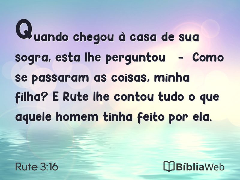 Rute 3:16 em imagem para compartilhar