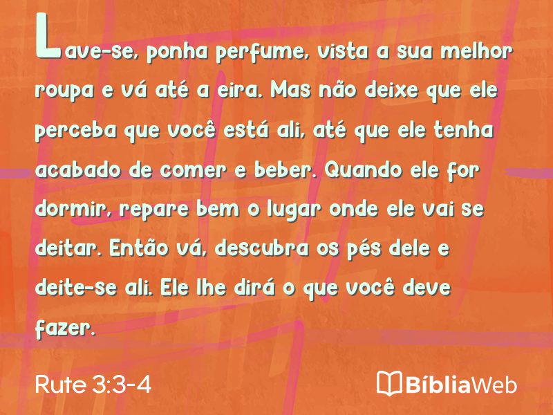 Rute 3:3-4 em imagem para compartilhar
