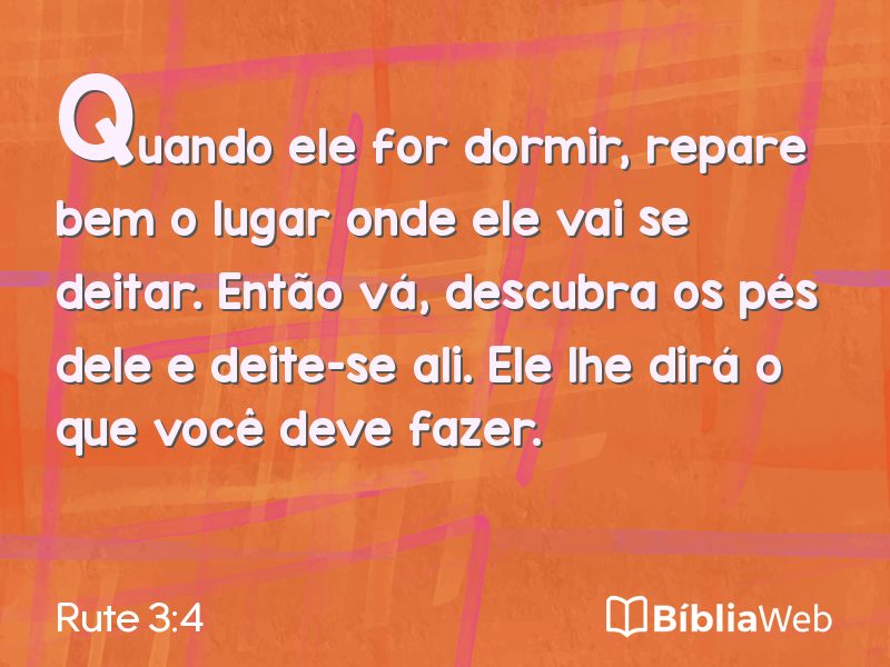 Rute 3:4 em imagem para compartilhar