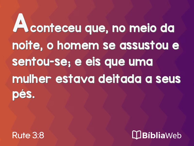 Rute 3:8 em imagem para compartilhar