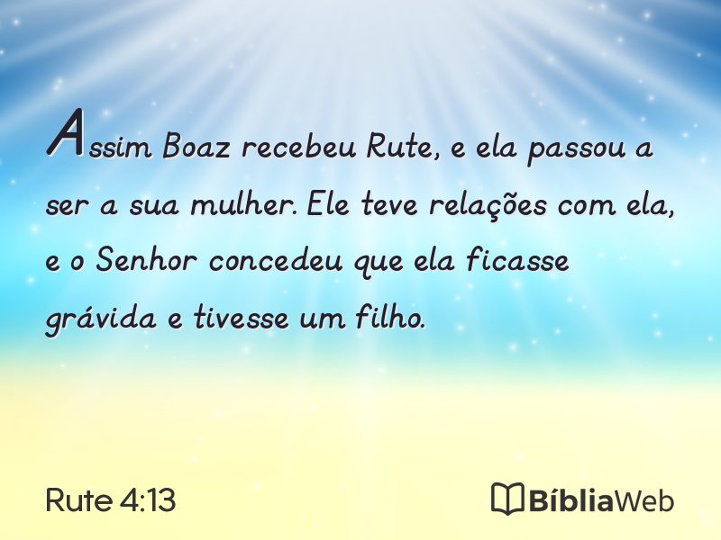 Rute 4:13 em imagem para compartilhar