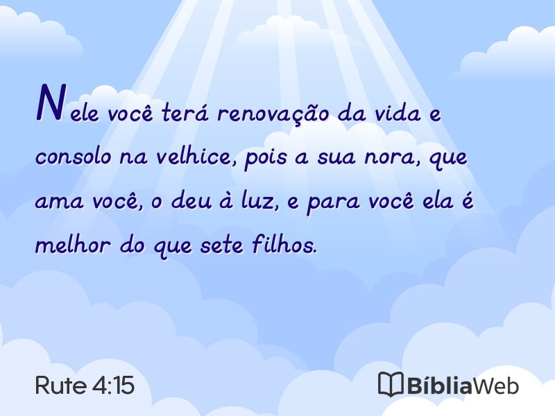 Rute 4:15 em imagem para compartilhar