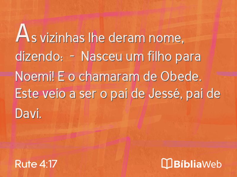 Rute 4:17 em imagem para compartilhar