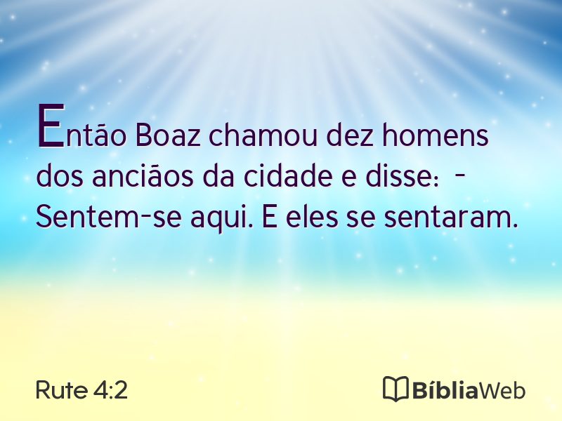 Rute 4:2 em imagem para compartilhar