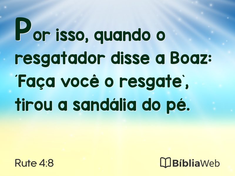 Rute 4:8 em imagem para compartilhar