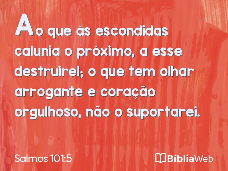 Salmos 101:5 em imagem para compartilhar