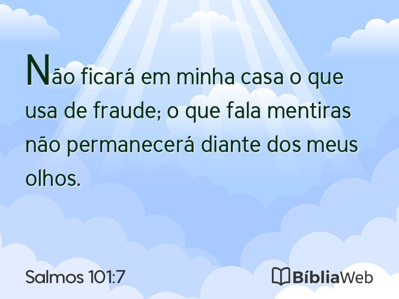 Salmos 101:7 em imagem para compartilhar