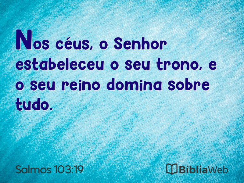 Salmos 103:19 em imagem para compartilhar
