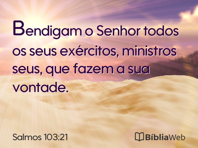 Salmos 103:21 em imagem para compartilhar