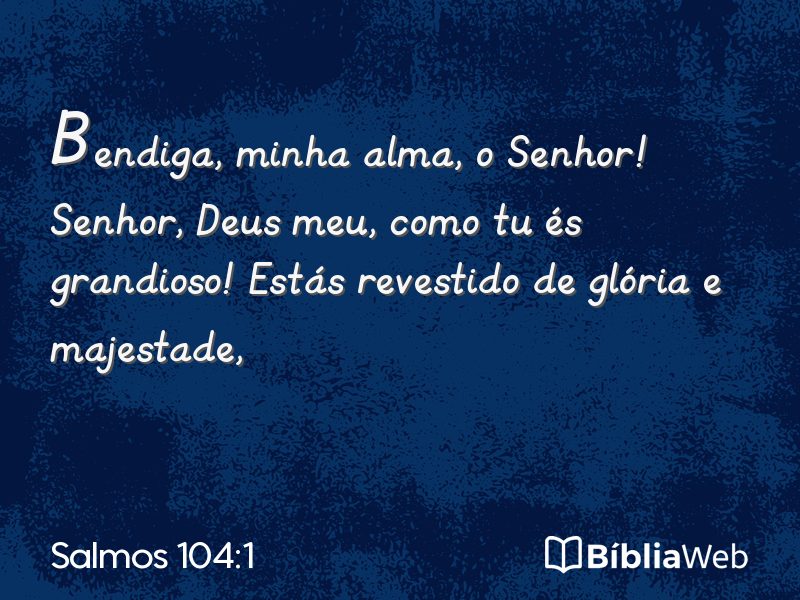 Salmos 104:1 em imagem para compartilhar