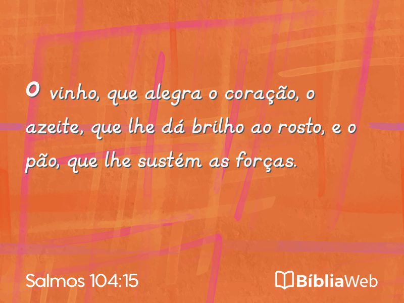 Salmos 104:15 em imagem para compartilhar