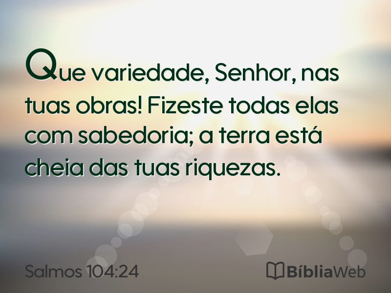 Salmos 104:24 em imagem para compartilhar