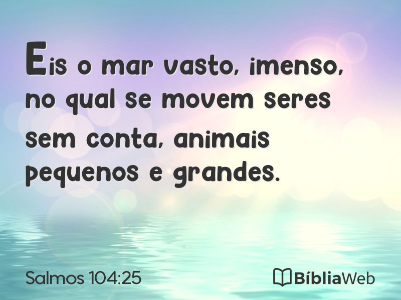 Salmos 104:25 em imagem para compartilhar