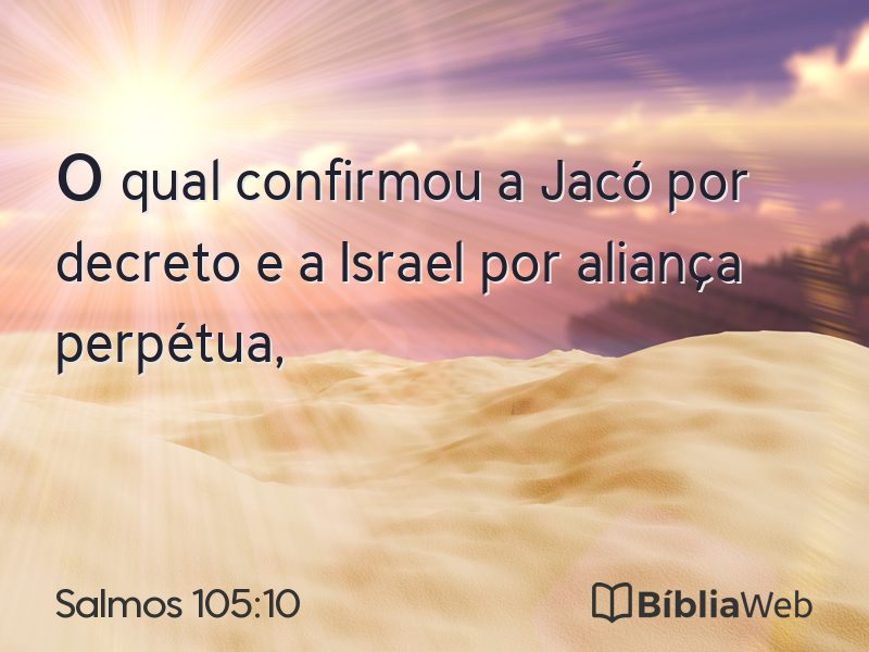 Salmos 105:10 em imagem para compartilhar