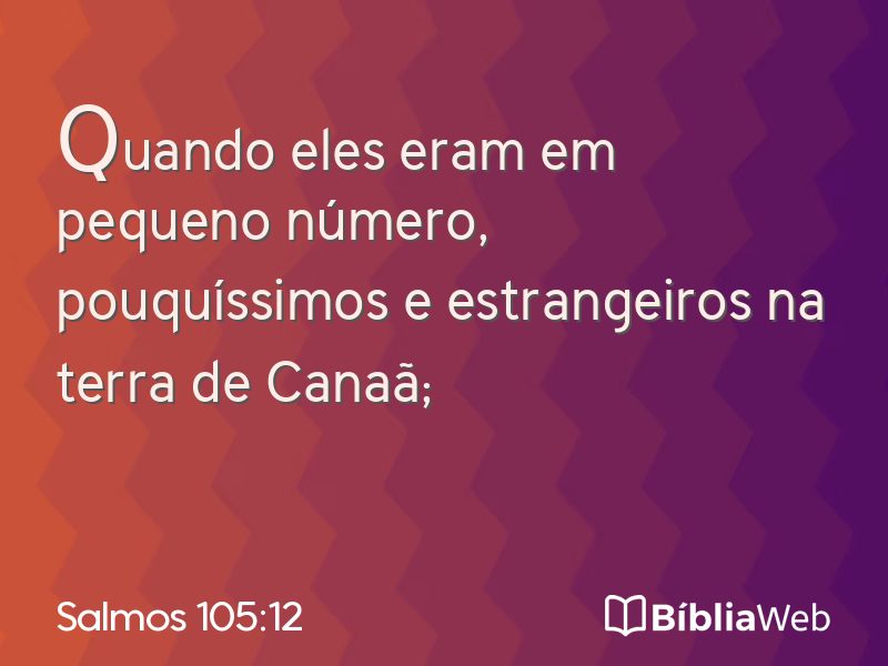 Salmos 105:12 em imagem para compartilhar