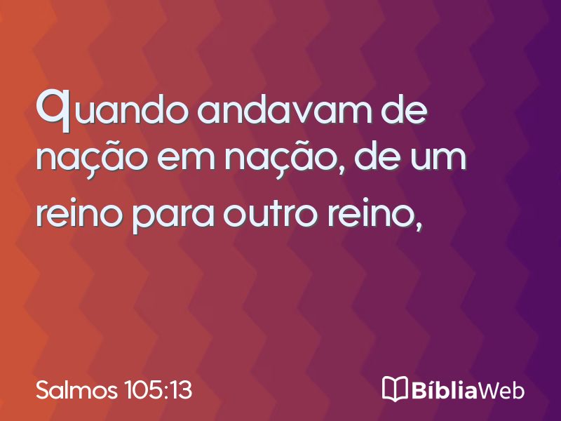 Salmos 105:13 em imagem para compartilhar