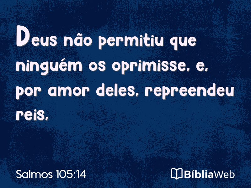 Salmos 105:14 em imagem para compartilhar