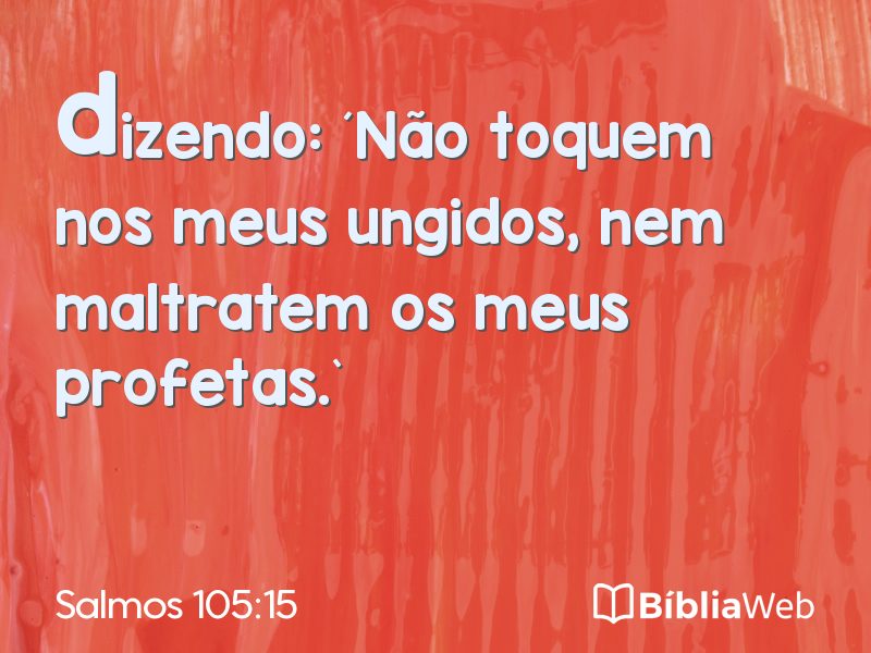Salmos 105:15 em imagem para compartilhar