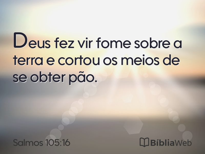 Salmos 105:16 em imagem para compartilhar