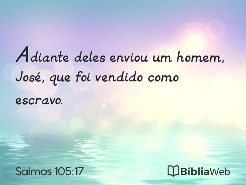 Salmos 105:17 em imagem para compartilhar