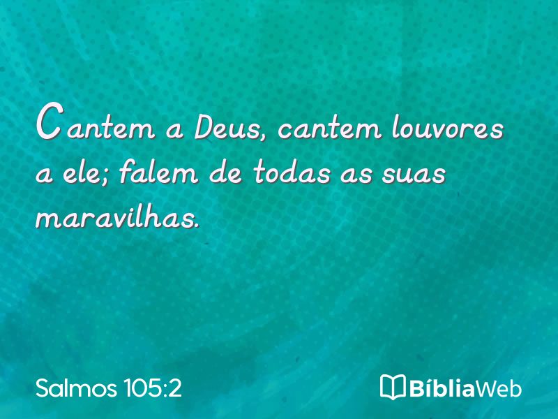 Salmos 105:2 em imagem para compartilhar