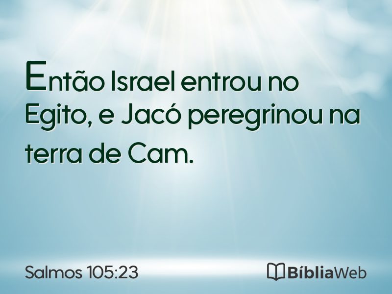 Salmos 105:23 em imagem para compartilhar