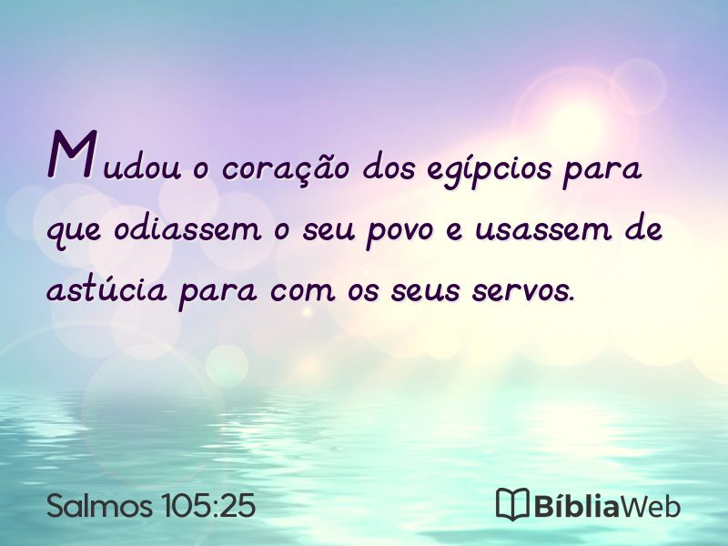 Salmos 105:25 em imagem para compartilhar